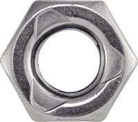Ecrou hexagonal autofreiné tout métal - Vue de haut