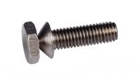 Button head security screw with self-breaking lock nut - stainless steel a2 inox a2