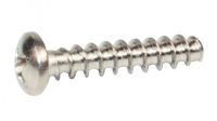 Phillips cross recessed pan head screw for thermoplastics - stainless steel