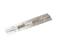 Rectangular drilled hinge rolled knuckle with opening or closing spring - stainless steel 304 inox 304