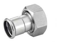 COUPLING TO PRESS / BSP ROTATING NUT - M TYPE PROFIL M Inox 316L - EPDM (Model : 41140)