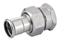 UNION CONNECTOR FEMALE TO PRESS / BSP FEMALE THREAD - M TYPE PROFIL M Inox 316L - EPDM (Model : 41143)