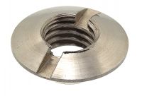 Raised countersunk slotted nut - stainless steel a4 inox a4