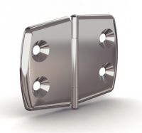 Brushed hinge for marine application - stainless steel a4 inox 316