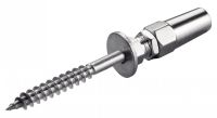 Quick attach wood threaded - stainless steel a4 inox a4