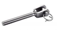Small threaded welded fork stud - right threaded - stainless steel a4 inox a4
