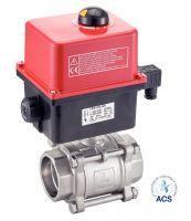 Vanne 3 pi&egrave;ces SW avec actionneur &eacute;lectrique IP68