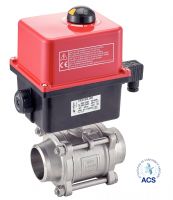 Vanne 3 pi&egrave;ces BW avec actionneur &eacute;lectrique IP68