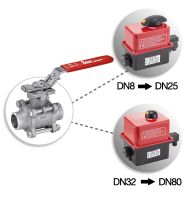 Vanne 3 pi&egrave;ces BW avec actionneur &eacute;lectrique IP68