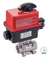 Vanne 3 pièces F/F avec actionneur électrique IP66