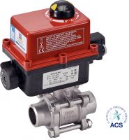 Vanne 3 pi&egrave;ces BW avec actionneur &eacute;lectrique IP68