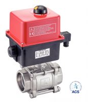 Vanne 3 pi&egrave;ces SW avec actionneur &eacute;lectrique IP68