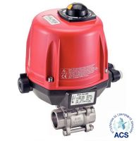 VANNE À BOULE 3 PIÈCES SW AVEC ACTIONNEUR ÉLECTRIQUE IP68 POSITIONNEUR