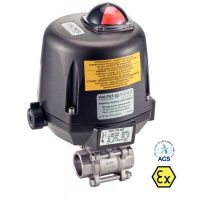 VANNE À BOULE 3 PIÈCES SW AVEC ACTIONNEUR ÉLECTRIQUE ATEX IP68 POSITIONNEUR