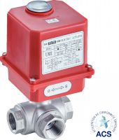 Vanne 3 voies F/F/F - actionneur &eacute;lectrique IP65