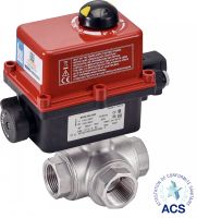 Vanne 3 voies F/F/F - actionneur &eacute;lectrique IP68