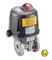 Vanne à boule 2 pièces à brides ISO avec actionneur électrique ATEX IP68 positionneur