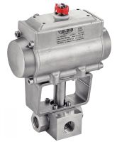 Vanne HP 3 voies F/F/F - vérin pneumatique inox