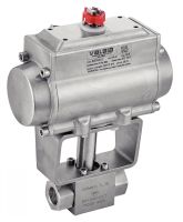 Vanne HP 2 voies F/F - vérin pneumatique inox
