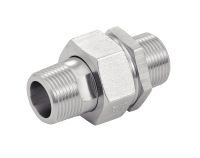 RACCORDS UNION À JOINT PLAT MÂLE / MÂLE GAZ CONIQUE (OU NPT / NPT) Inox 316L Gaz - NPT (Modèle : 5124)