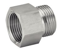 ADAPTATEUR MÂLE ISO228-1 / FEMELLE ISO7-1 GAZ CYLINDRIQUE Inox 316L (Modèle : 5298)