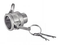 COUPLEUR FILETAGE GAZ CONIQUE TYPE B JOINT NBR Inox 316 - Aluminium (Modelo : 5511)