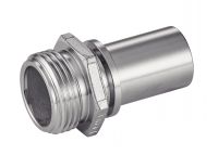MALE BSPP THREADED COUPLING, WITH SMOOTH HOSE SHANK AND COLLAR - STAINLESS STEEL 316 Inox 316 (Model : 5552)