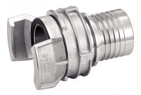DEMI-RACCORD À DOUILLE ANNELÉE ET COLLERETTE, AVEC VERROU JOINT NBR Inox 316 (Modèle : 5563)