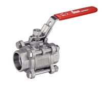 3 PIECES BALL VALVE - FULL BORE - SOCKET WELDING - LOCKABLE HANDLE - STAINLESS STEEL 316 PASSAGE INTÉGRAL - POIGNÉE CADENASSABLE Inox 316 (Model : 58171)