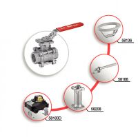 Vanne 3 pièces femelle / femelle Gaz - accessoires associés