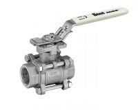 Vanne 3 pi&egrave;ces ATEX femelle / femelle Gaz avec platine ISO