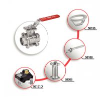 Vanne 3 pièces à souder SW avec platine ISO - accessoires associés