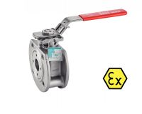 WAFER ATEX BALL VALVE WITH ISO MOUNTING PAD - FULL BORE - LOCKABLE HANDLE - STAINLESS STEEL 316 PASSAGE INTÉGRAL - POIGNÉE CADENASSABLE Inox 316 (Model : 58249)