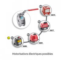 Vanne entre brides à trous taraudés - motorisations électriques