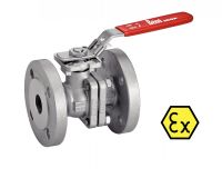 2 PIECES ATEX CLASS 150 FLANGED BALL VALVE WITH ISO MOUNTING PAD - FULL BORE - LOCKABLE HANDLE - API 607 - STAINLESS STEEL 316 PASSAGE INTÉGRAL - POIGNÉE CADENASSABLE Inox 316 API 607 (Model : 58268)