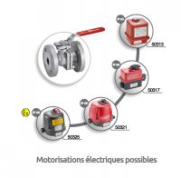 Vanne 2 pièces à brides avec platine ISO - motorisations électriques