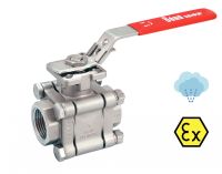 Vanne 3 pièces femelle / femelle Gaz