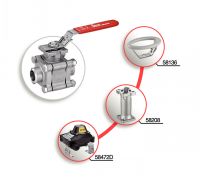 Vanne 3 pièces à souder BW avec platine ISO - accessoires associés