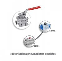 Vanne 3 pièces à souder BW avec platine ISO - motorisations pneumatiques