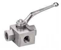 3 WAYS HIGH PRESSURE BALL VALVE - NPT THREADED - L OR T REDUCED BORE - STAINLESS STEEL 316 PASSAGE RÉDUIT EN L Inox 316 (Model : 58535/58536)