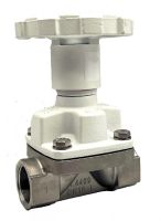 VANNE À MEMBRANE MANUELLE FEMELLE / FEMELLE GAZ Inox 316L (Modèle : 58615)