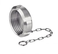 BLANK NUT WITH CHAIN - STAINLESS STEEL 304 - 316L Inox 304 - 316L (Model : 61119)