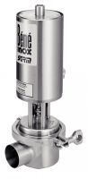 PNEUMATIC SEAT VALVE, 2 WAYS (L SHAPE) - STAINLESS STEEL 316L Inox 316L (Model : 61331)