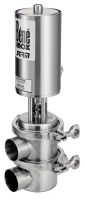 PNEUMATIC SEAT VALVE, 4 WAYS (L / T SHAPE) - STAINLESS STEEL 316L Inox 316L (Model : 61333)