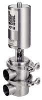 PNEUMATIC SEAT VALVE, 4 WAYS (T / L SHAPE) - STAINLESS STEEL 316L Inox 316L (Model : 61336)