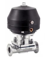 PNEUMATICALLY OPERATED NC DIAPHRAGM VALVE WITH CLAMP ENDS KDV-P360 - EPDM DIAPHRAGM - STAINLESS STEEL 316L MEMBRANE EPDM Inox 316L (Model : 63366)