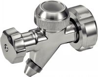 LOWER VALVE FOR TANK LEVEL GAUGE - STAINLESS STEEL 316 RACCORDEMENT DOUILLE + ÉCROU DIN Inox 316 (Model : 64535)