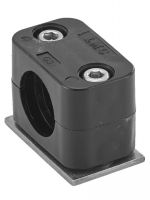 POLYAMIDE PIPE HOLDER WITH WELDING BOTTOM PLATE (WITHOUT TOP REINFORCING PLATE) - STAINLESS STEEL 316 Inox 316 (Model : 72080)