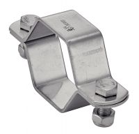 TWO SCREWS HEXAGONAL PIPE HOLDER - STAINLESS STEEL 304 Inox 304 (Model : 72117)