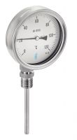 STAINLESS STEEL BIMETALLIC THERMOMETER - LOWER MOUNT BSPP CONNECTION - STAINLESS STEEL 316 RACCORD BSPP VERTICAL Inox 316 (Model : 7306)